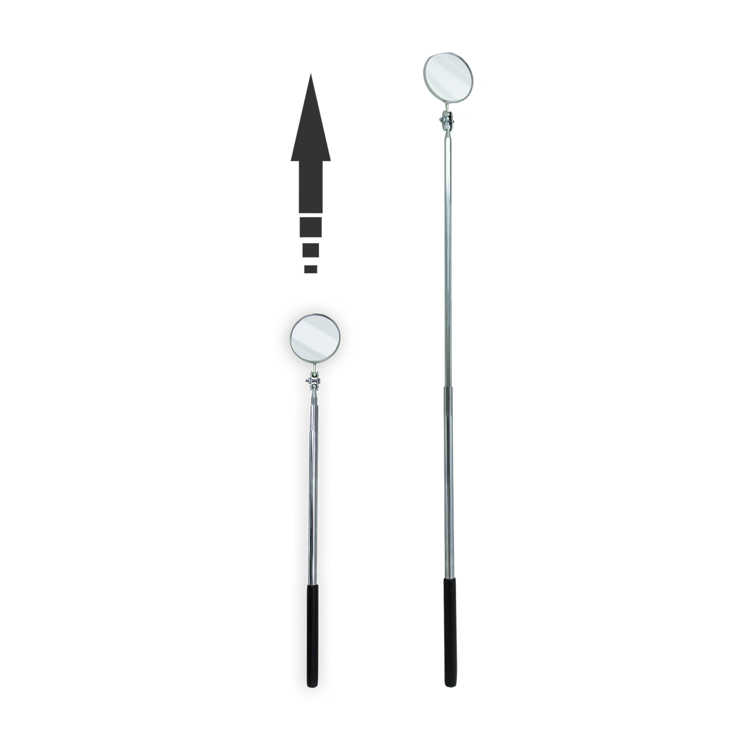 C-2ML - Round 2-1/4" Extra Long Telescoping Magnifying Inspection Mirror