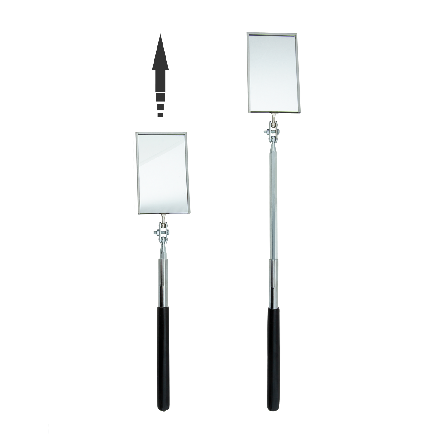 K-2M - Rectangular 2-1/8" X 3-1/2" Telescoping Magnifying Inspection Mirror