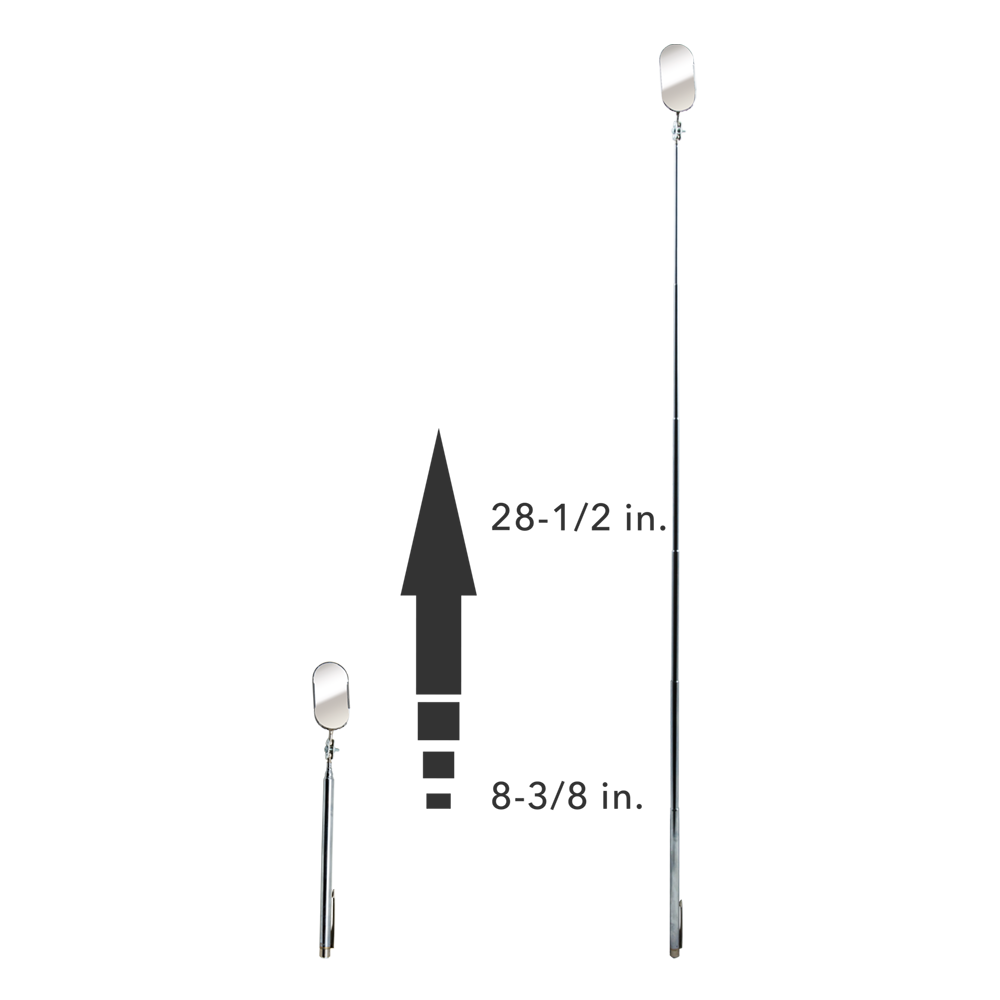 B-2TM - Oval 1" x 2" Telescoping Inspection Mirror and Magnetic Pick-Up Tool