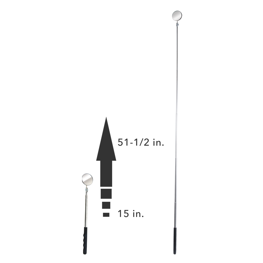 HTC-2LM - Extra Long Round 2-1/4" Magnifying Inspection Mirror