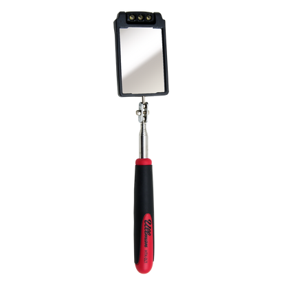 HTK-2LT - Rectangular 2-1/4" X 3-1/2" Telescoping LED Lighted Inspection Mirror