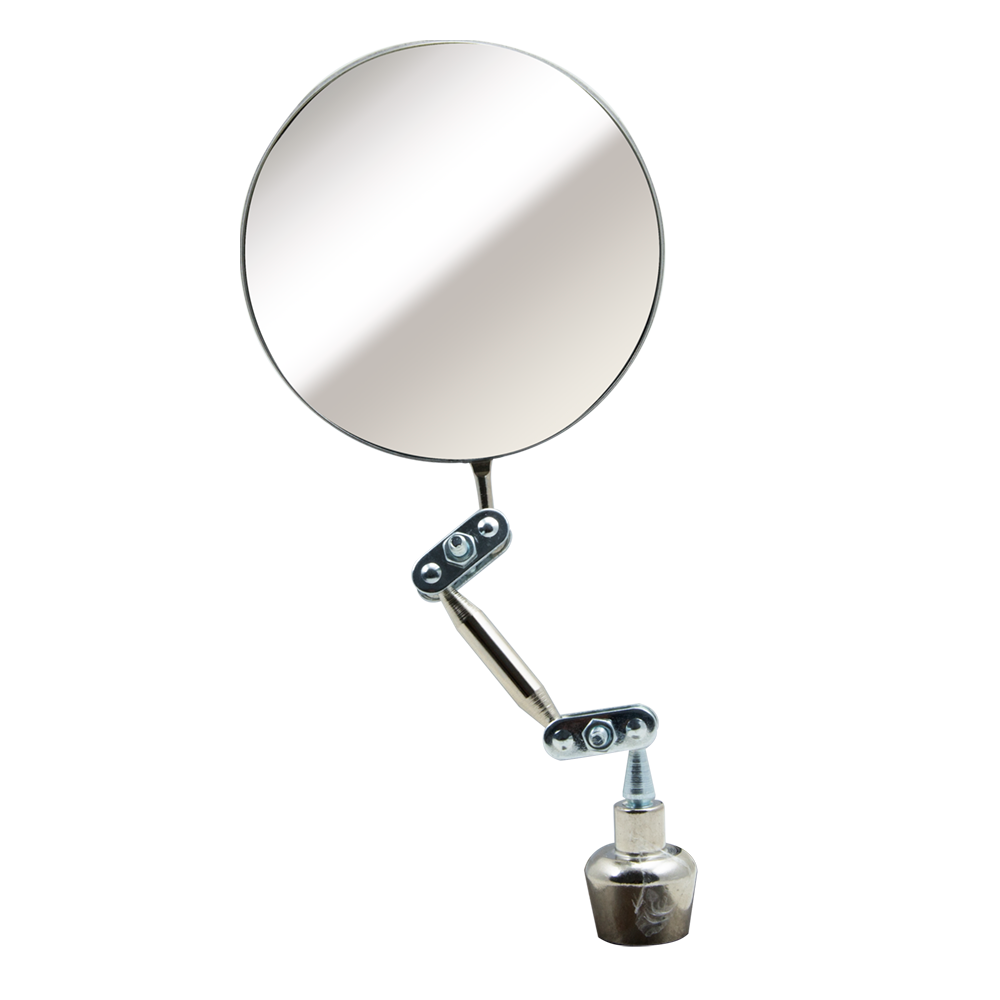 S-2X - Round 3-1/4" Inspection Mirror with Magnetic Base