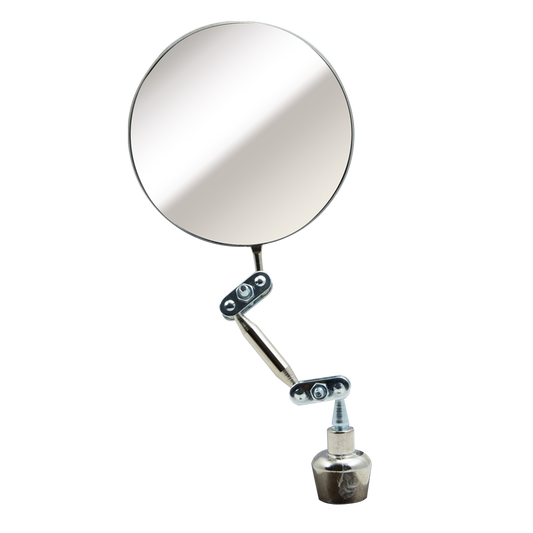 S-2X - Round 3-1/4" Inspection Mirror with Magnetic Base